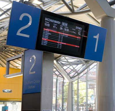passenger information screens