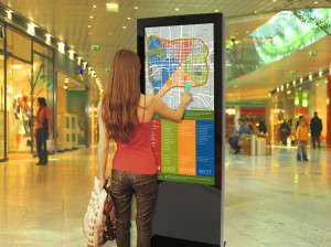 floor standing touch screen displays